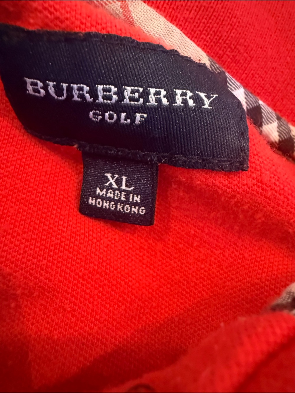 Burberry Golf. Long sleeve Red Polo. Size XL. - Picture 3 of 9